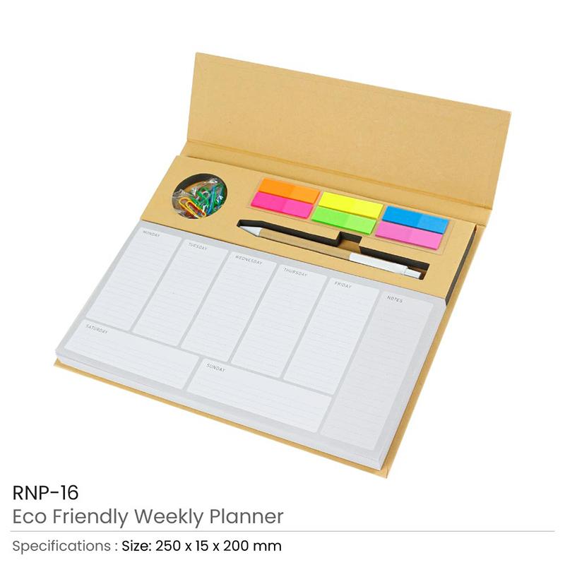 Work Planner with Clips Pen and Post-it